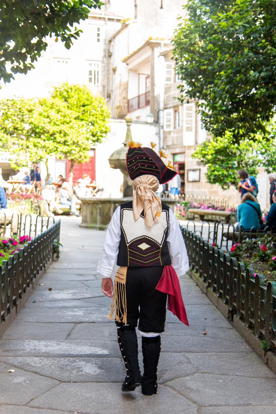 Pandeiretas en Santiago de Compostela