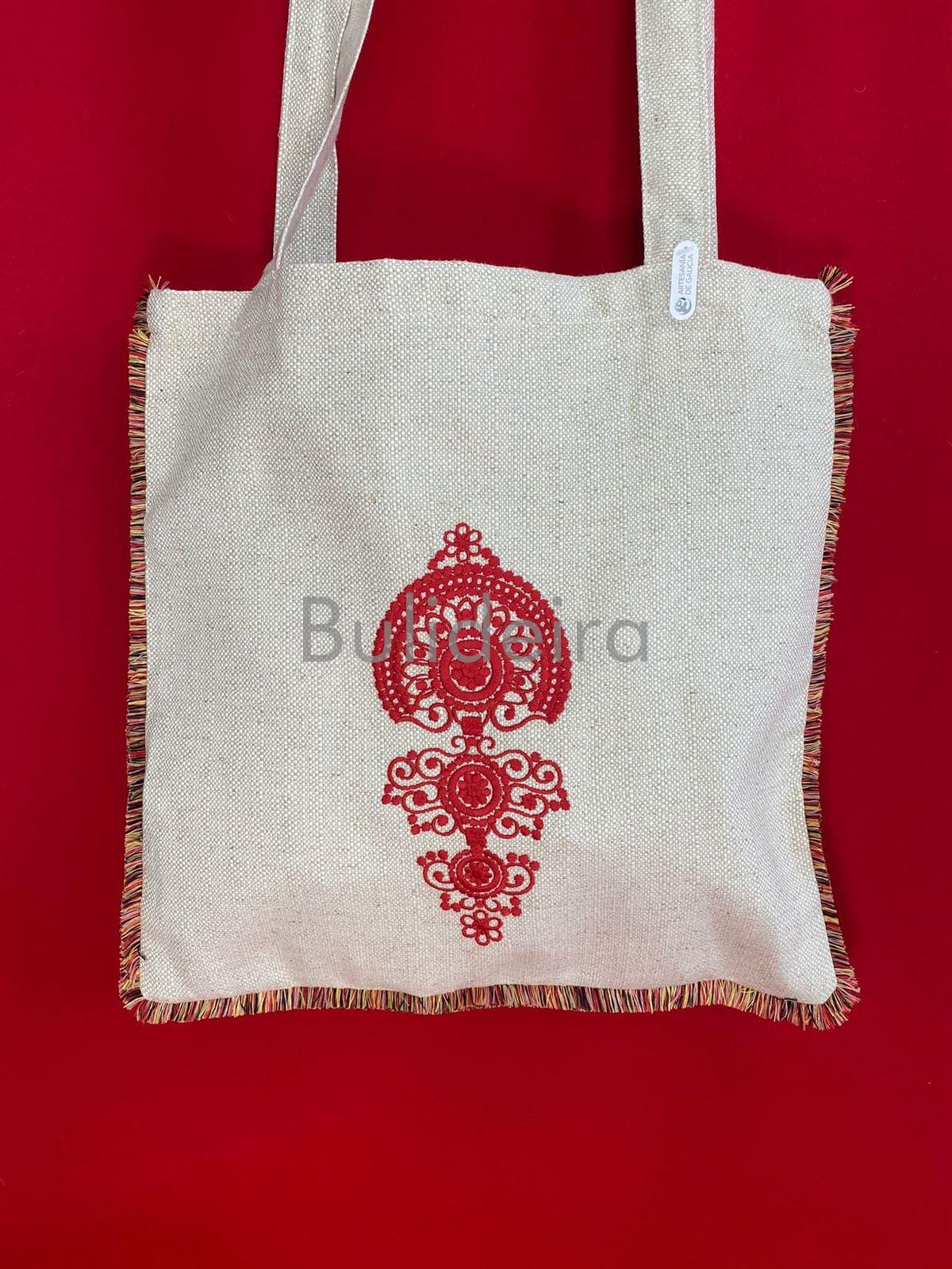 Bolsa de liño en vermello - Imaxe 1