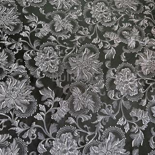 Brocado 1,40 negro e malva - Imaxe 1