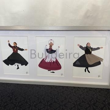 Cadro triple bailadoras - Imaxe 1