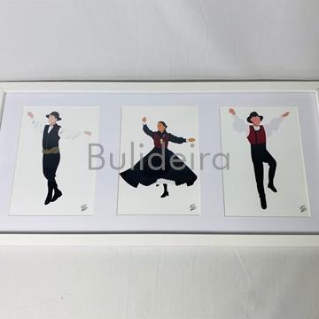 Cadro triple en branco - Imaxe 1