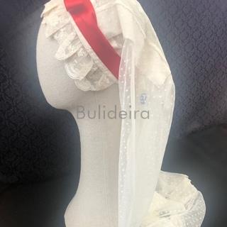 Cofia con custodia bordada en beige - Imaxe 1