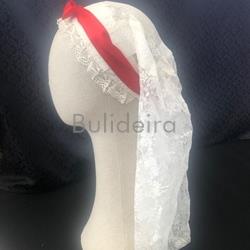 Cofia de encaje con puntilla de algodón - Imaxe 1