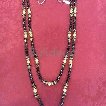 Colar de duas voltas con bola filigrana de alta calidade e cascarilla dourada - Imaxe 1