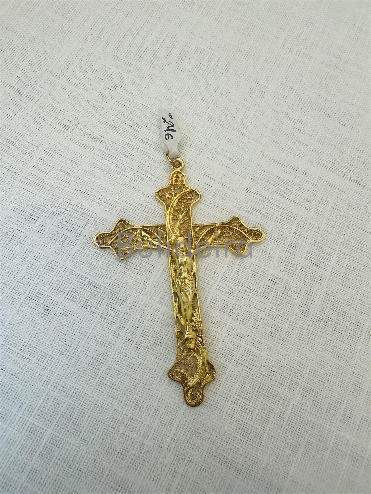 Cruz bisuteria grande con cristo - Imaxe 1