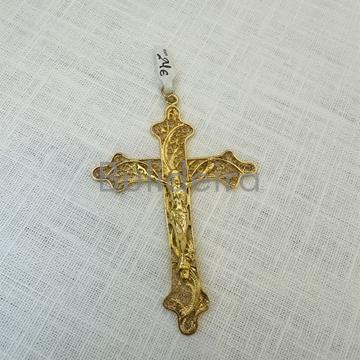 Cruz bisuteria grande con cristo - Imaxe 1