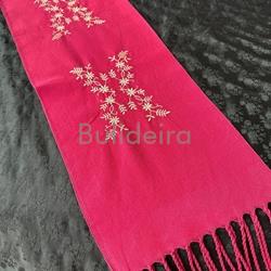 Faixa granate bordada en crudo - Imaxe 1