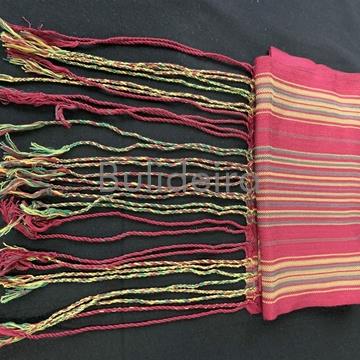 Faixa raiada granate, raias verdes e dourados - Imaxe 1