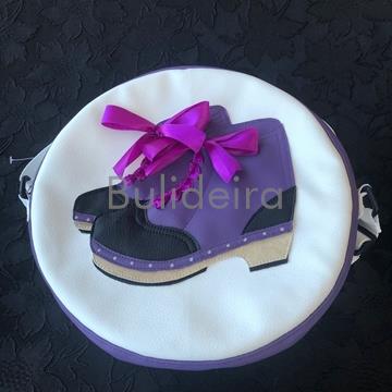 Funda pandeireta acolchada modelo zoco en morado - Imaxe 1