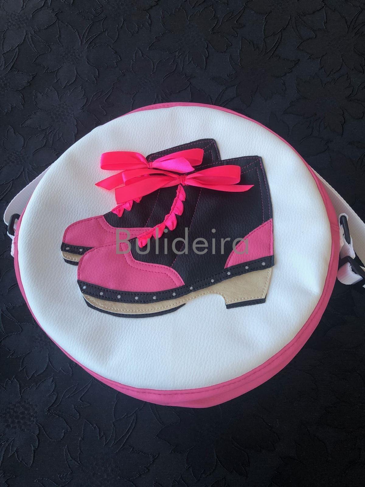 Funda pandeireta acolchada modelo zoco en rosa e negro - Imaxe 1