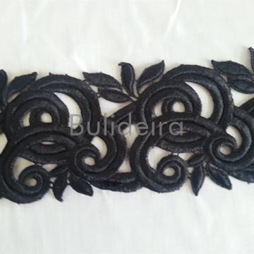 Guipur negro ancho 8 cm referencia 121282 - Imaxe 1