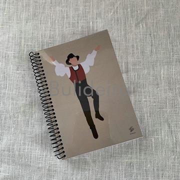 Libreta pequena modelo bailador con chaleco vermello - Imaxe 1