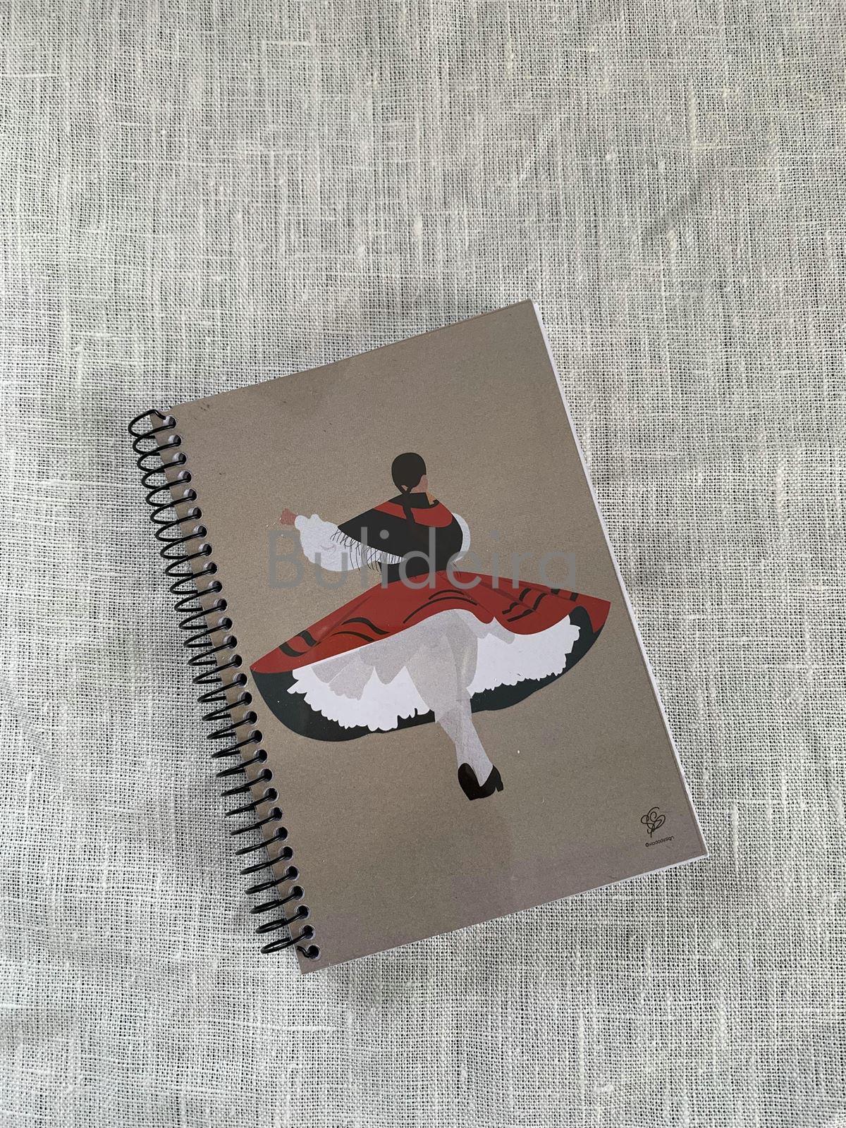 Libreta pequeña modelo bailadora saia vermella - Imaxe 1