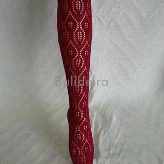 Media calada alta en granate - Imaxe 1