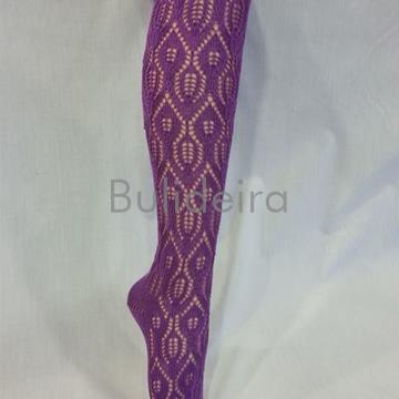 Media calada alta en morado - Imaxe 1