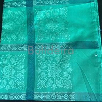 Pano 90x90 en seda a cadros verde - Imaxe 2