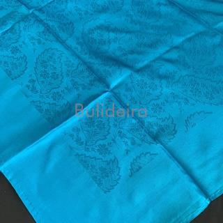 Pano 90x90 en seda turquesa - Imaxe 1