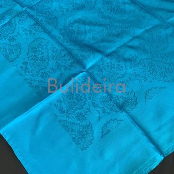 Pano 90x90 en seda turquesa - Imaxe 1