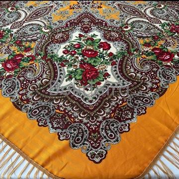 Pano amarelo con flecos - Imaxe 1