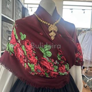 Pano de fibrana floreado Granate - Imaxe 1