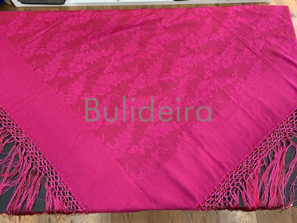 Pano de raión de 140 x140 en fucsia - Imaxe 1