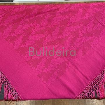 Pano de raión de 140 x140 en fucsia - Imaxe 1