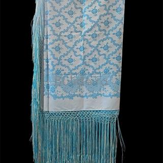 Pano de raión de 140x140 en azul claro - Imaxe 1