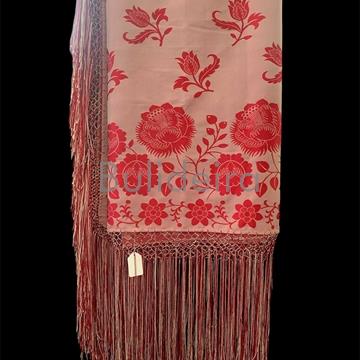 Pano de raión de 140x140 en granate - Imaxe 1