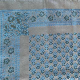 Pano de raión de 90x90 en gris/azul - Imaxe 2