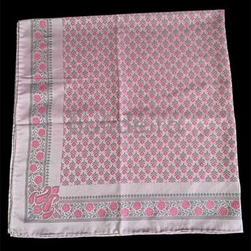 Pano de raión de 90x90 en verde/fucsia - Imaxe 1