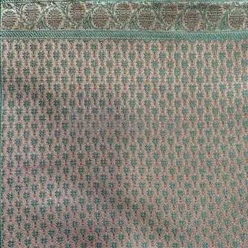 Pano de raión de 90x90 salmon/verde agua - Imaxe 2