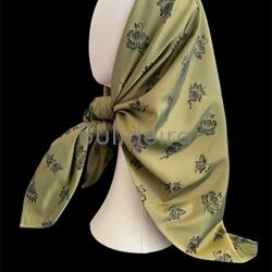 PANO OURO VELLO CON DEBUXO EN NEGRO. - Imaxe 1