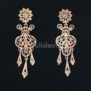 Pendentes de bisutería modelo terra en dourado - Imaxe 1