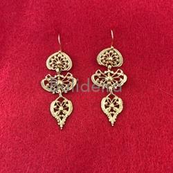 Pendentes de prata dourada AP4021D - Imaxe 1