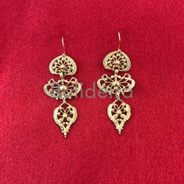 Pendentes de prata dourada AP4021D - Imaxe 1