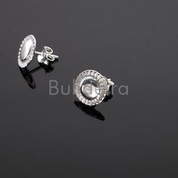 Pendentes de prata ferreña presión - Imaxe 1