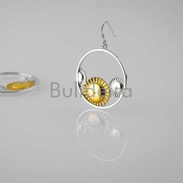 Pendentes en prata e prata dourada - Imaxe 1