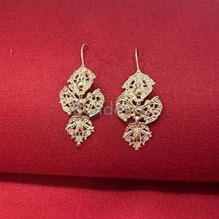 Pendentes prata dourada 4020D - Imaxe 1