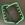 puños de pano con ribete e botóns en raso verde - Imaxe 1