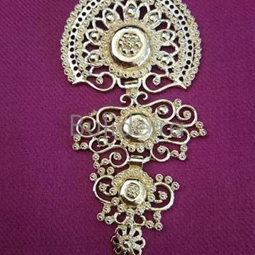 Sapo de bisuteria. Modelo Bulideira en dourado - Imaxe 1