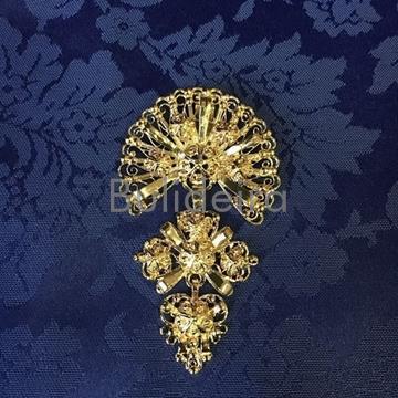 Sapo de bisutería modelo conxunto en dourado - Imaxe 1