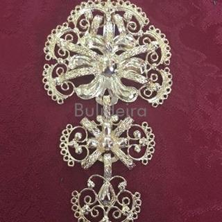 Sapo de bisutería modelo xigante en dourado - Imaxe 1